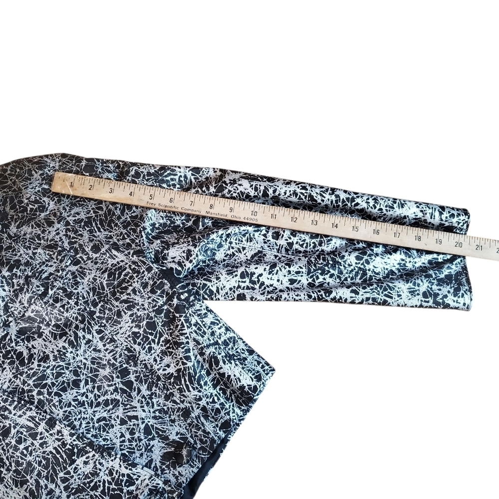 Made In Argentina Black and Silver Spatter Paint Moto Jacket. Women's M/L - Picture 11 of 11